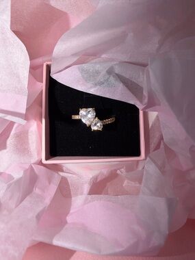 Pandora double heart ring